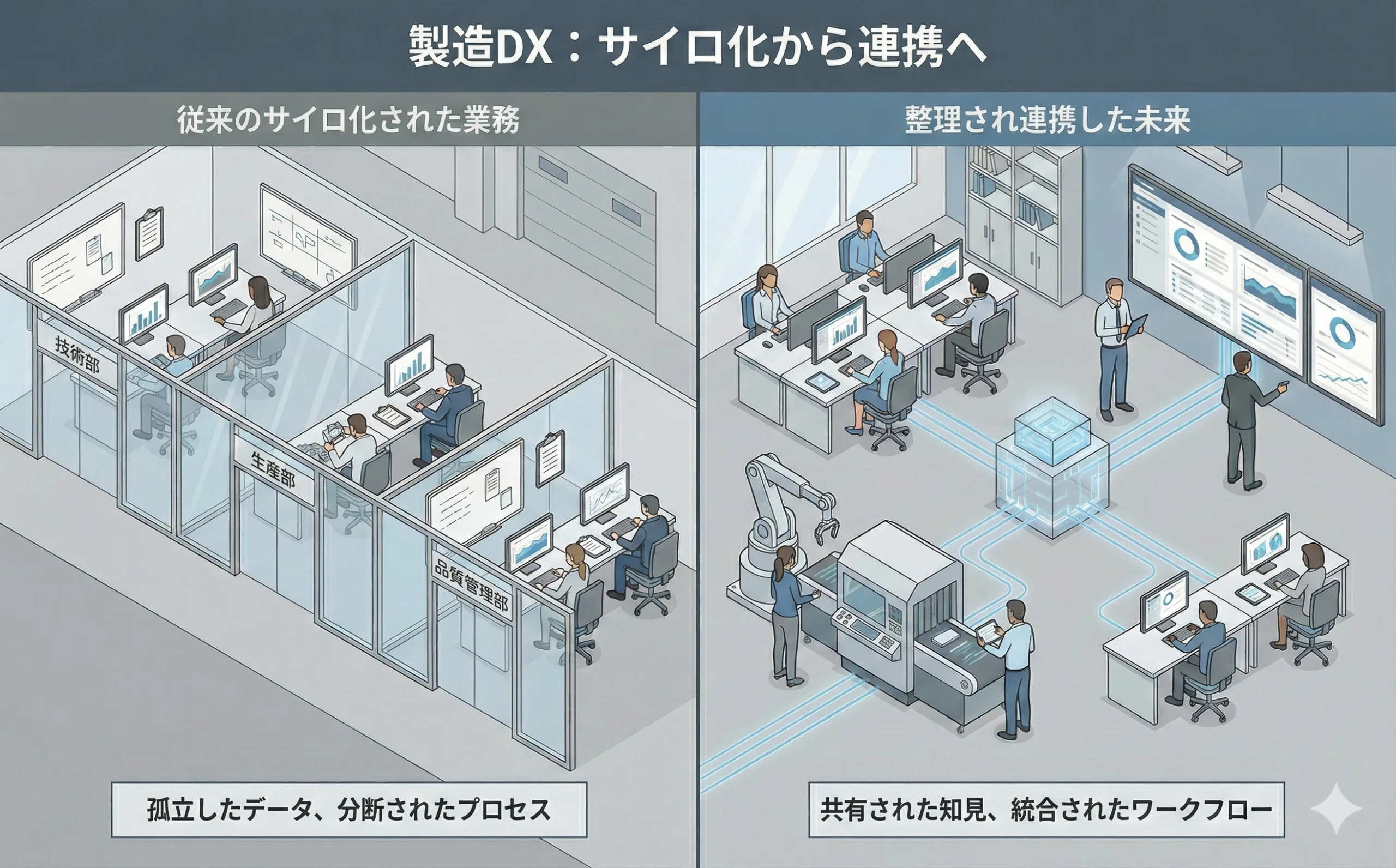 製造DX：サイロから連携へ