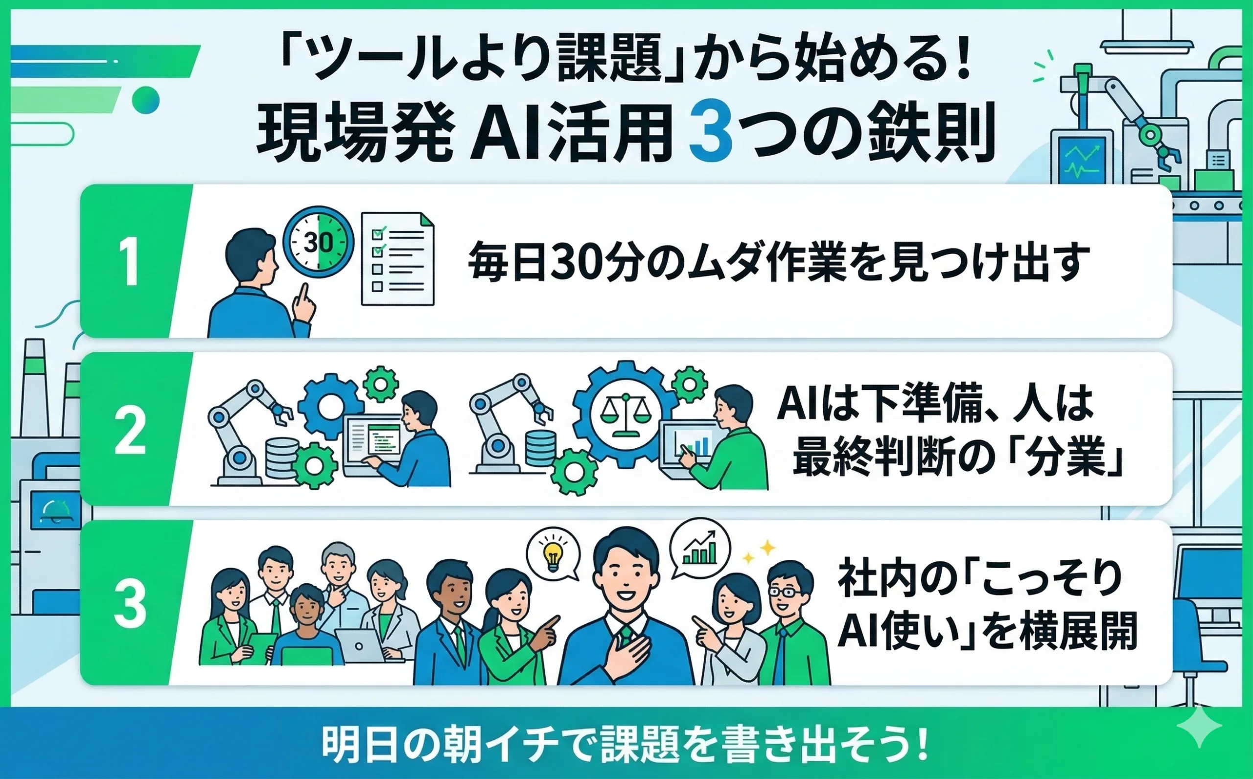 「AIを使え」と言われたら業務の棚卸しから始めよ～100点の自動化より60点の省力化が正解な理由