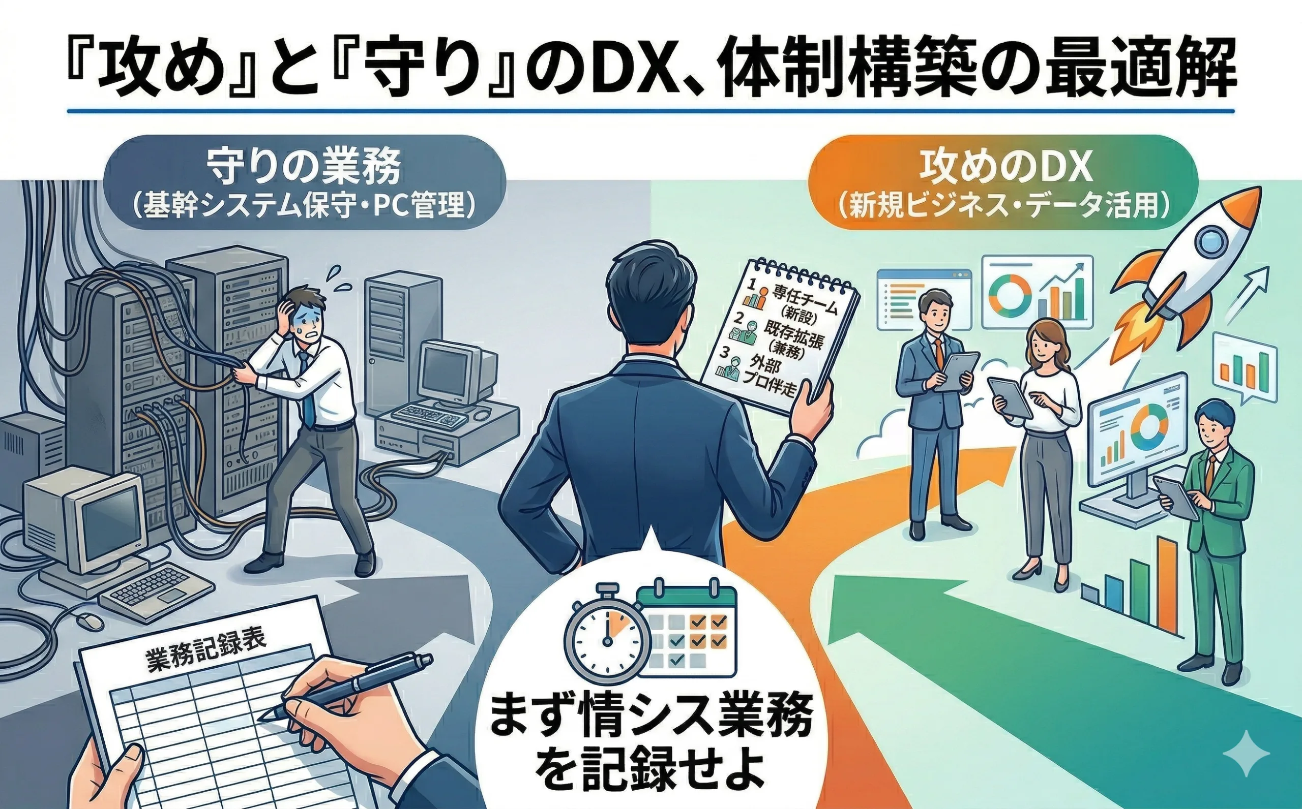 DX推進を情シスに任せてはいけない理由～攻めと守りを分けた企業だけが前に進める体制設計の実践法