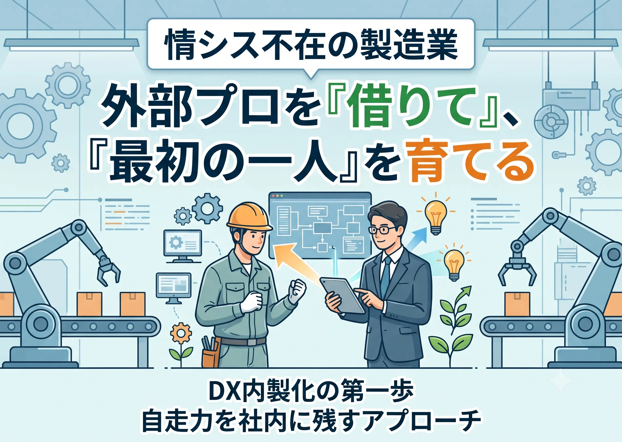 「内製化したいが人がいない」を抜け出す～製造業の最初の一人の育て方